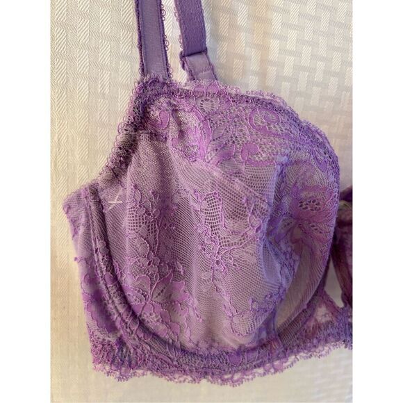 Wacoal purple lace wire bra 36C #851155 - Picture 3 of 5